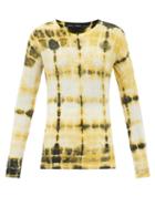 Proenza Schouler - Tie-dye Cotton Long-sleeved T-shirt - Womens - Yellow Multi