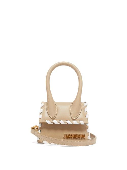 Matchesfashion.com Jacquemus - Chiquito Mini Whipstitched Leather Cross-body Bag - Womens - Beige Multi