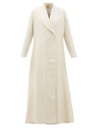Matchesfashion.com Giuliva Heritage Collection - The Angelica Herringbone Weave Cotton Blend Coat - Womens - Ivory