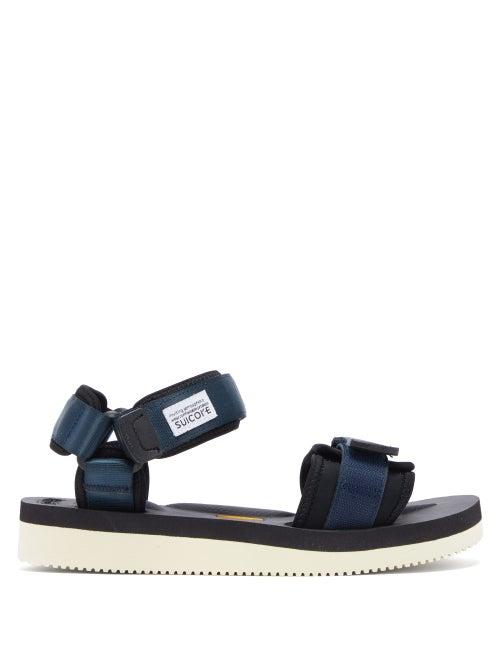 Matchesfashion.com Suicoke - Cel-v Two-strap Neoprene Sandals - Womens - Navy