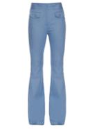 Adam Lippes Flared Stretch-cotton Trousers