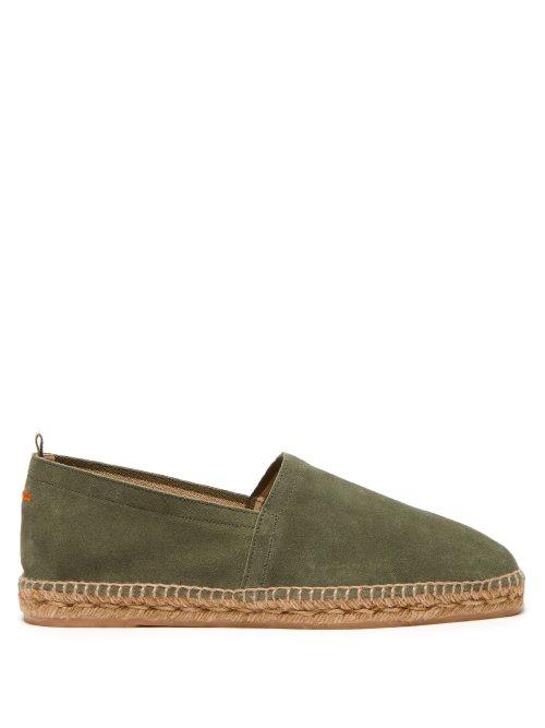 Matchesfashion.com Castaer - Pablo Suede & Jute Espadrilles - Mens - Khaki