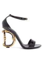 Dolce & Gabbana - Dg Patent-leather Sandals - Womens - Black