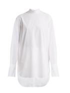 Matchesfashion.com Summa - Mandarin Collar Cotton Poplin Shirt - Womens - White