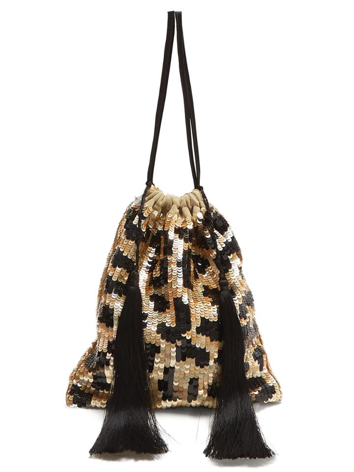 Attico Leopard Sequinned Pouch