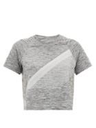 Matchesfashion.com Lndr - Comet Cropped Seamless Jersey T Shirt - Womens - Grey