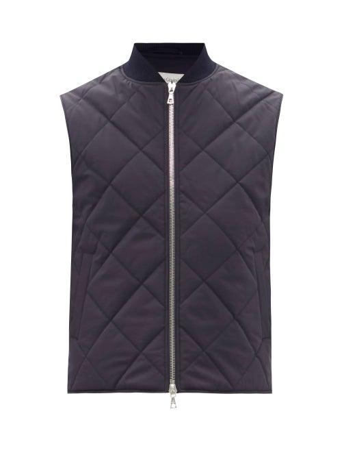 Mens Rtw Officine Gnrale - Dave Quilted-shell Gilet - Mens - Navy