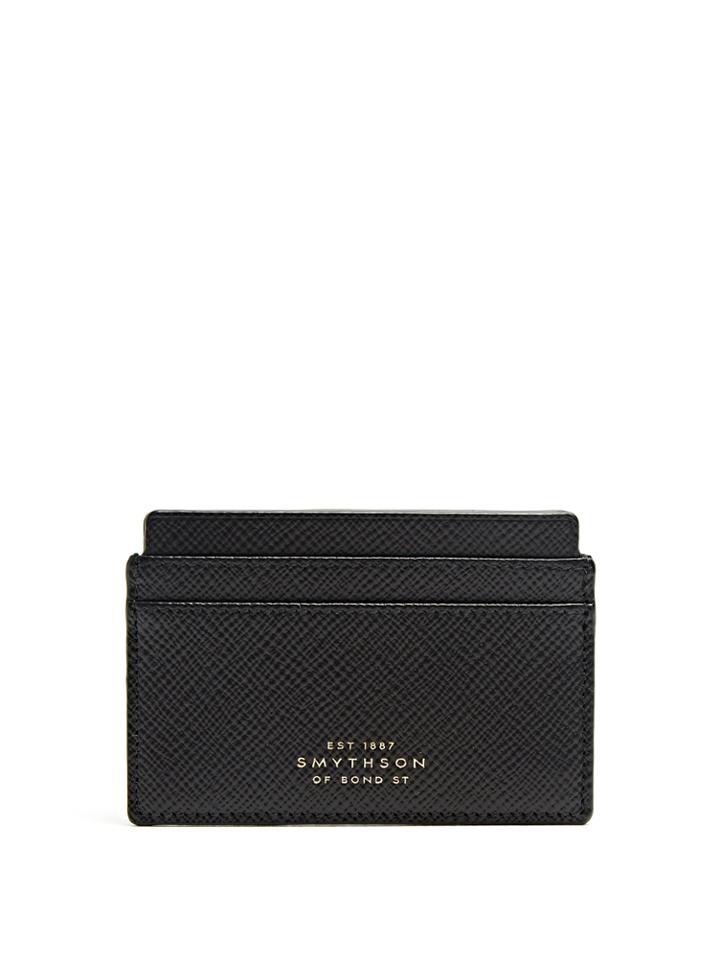 Smythson Panama Grained-leather Cardholder