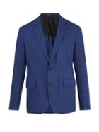 Matchesfashion.com Alexander Mcqueen - Notch Lapel Cotton Twill Blazer - Mens - Blue
