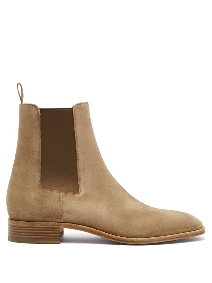 Christian Louboutin Samson Suede Chelsea Boots