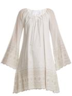 Matchesfashion.com Athena Procopiou - Sunday Morning Embroidered A Line Dress - Womens - Ivory
