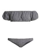 Lisa Marie Fernandez Leandra Gingham Seersucker Bikini