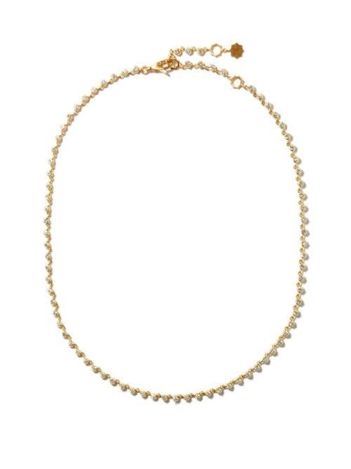 Matchesfashion.com Jade Trau - Sophisticate Riviera Diamond & 18kt Gold Choker - Womens - Yellow Gold