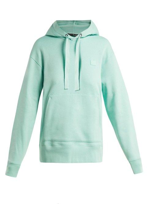 Matchesfashion.com Acne Studios - Ferris Face Cotton Hooded Sweatshirt - Womens - Light Green