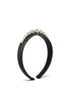 Matchesfashion.com Benot Missolin - Stella Faux Pearl Embellished Headband - Womens - Black