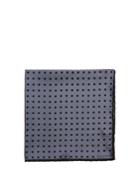 Lanvin Contrast-panel Polka-dot Silk Pocket Square