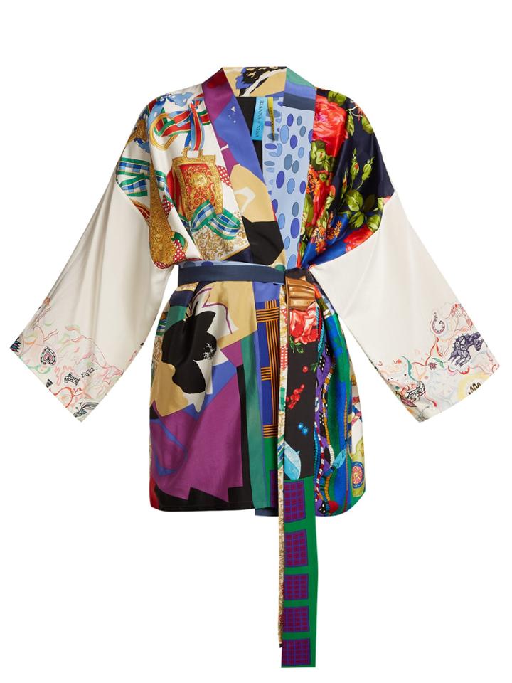 Rianna + Nina Vintage Patchwork Scarf-print Jacket