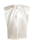 Matchesfashion.com Lemaire - Round Neck Satin Top - Womens - White