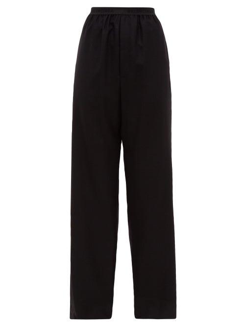 Matchesfashion.com Balenciaga - High Rise Cashmere Trousers - Womens - Black