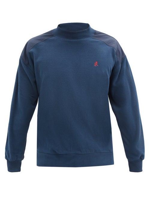 Matchesfashion.com Gramicci - Technical-panel Fleece Sweatshirt - Mens - Navy