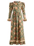 Batsheva Ruffle-trimmed Floral-print Cotton Dress
