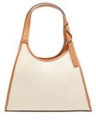 Matchesfashion.com Staud - Soft Rey Leather-trimmed Linen Tote Bag - Womens - Beige Multi