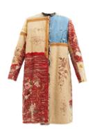 By Walid - Tanita Dragon-embroidered Vintage-shearling Coat - Womens - Gold