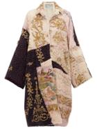 Matchesfashion.com By Walid - Liza 19th Century Ecclesiastical Silk Coat - Womens - Ivory Multi
