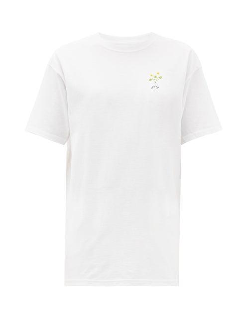 Matchesfashion.com Raey - X Cressida Jamieson Joy Embroidered T Shirt - Womens - White