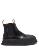 Matchesfashion.com Jil Sander - Ribbed-sole Leather Chelsea Boots - Womens - Black