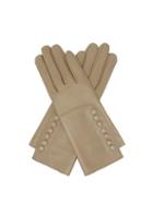 Matchesfashion.com Agnelle - Rachelle Buttoned Leather Gloves - Womens - Beige