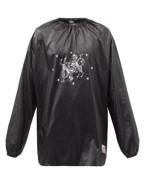 Boramy Viguier - Logo-print Satin Long-sleeved Top - Mens - Black