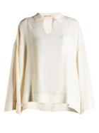 Marni Patch-pocked Washed-crepe Blouse