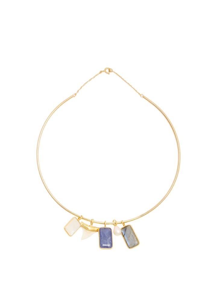 Theodora Warre Multi-stone And Gold-plated Choker