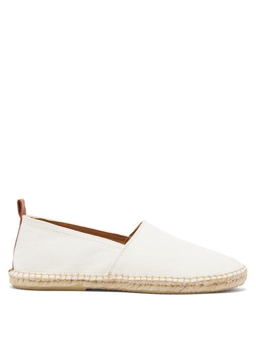 Matchesfashion.com Frescobol Carioca - Canvas And Leather Espadrilles - Mens - White