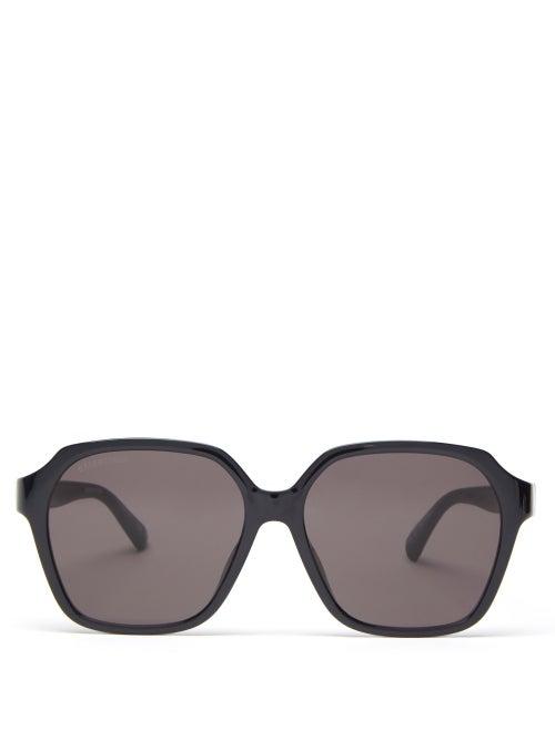 Ladies Accessories Balenciaga - Side Square Acetate Sunglasses - Womens - Black