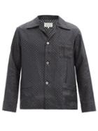 Matchesfashion.com Maison Margiela - Printed Silk Shirt - Mens - Navy