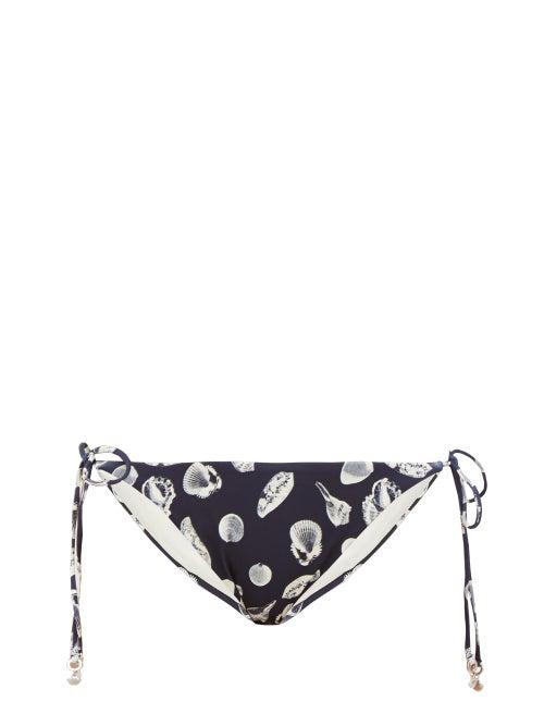 Matchesfashion.com The Upside - Alba Shell-print Bikini Briefs - Womens - Navy Print