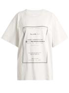 Matchesfashion.com Mm6 Maison Margiela - Logo Print Cotton T Shirt - Womens - Ivory