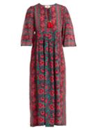 Figue Aly Floral-print Silk-crepe Dress