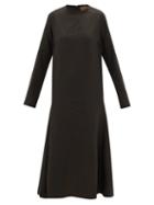 Matchesfashion.com Albus Lumen - Tula Linen Dress - Womens - Black