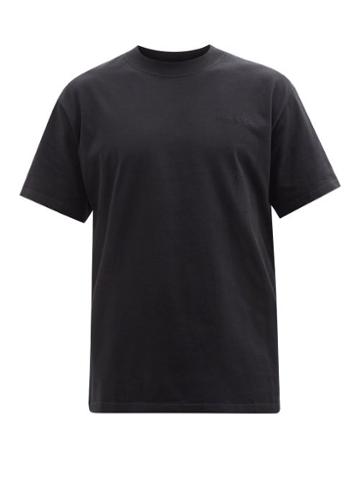 Cdlp - Embroidered Recycled And Organic Cotton T-shirt - Mens - Black