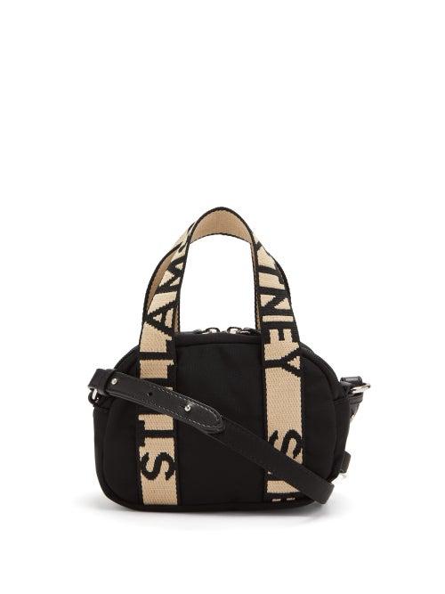 Matchesfashion.com Stella Mccartney - Boston Mini Logo-strap Bag - Womens - Black