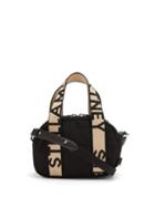 Matchesfashion.com Stella Mccartney - Boston Mini Logo-strap Bag - Womens - Black