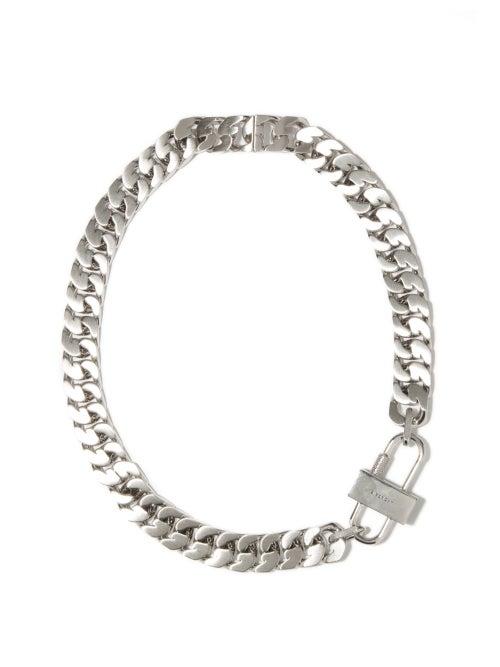 Ladies Jewellery Givenchy - Logo-engraved Curb-chain Necklace - Womens - Silver