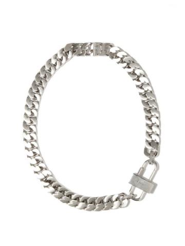 Ladies Jewellery Givenchy - Logo-engraved Curb-chain Necklace - Womens - Silver