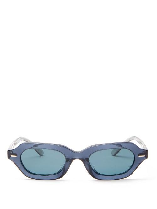 Matchesfashion.com The Row - X Oliver Peoples La Cc Sunglasses - Womens - Blue