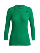 Matchesfashion.com Rochas - Logo Appliqu Ribbed Cotton Sweater - Womens - Green