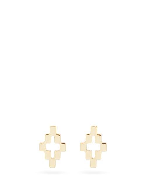 Matchesfashion.com Marcelo Burlon - Cross Stud Earrings - Mens - Gold