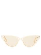Matchesfashion.com Tom Ford Eyewear - T Monogram Cat Eye Acetate Sunglasses - Womens - Ivory